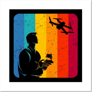 Drone Pilot Vintage Retro Drone Gifts Posters and Art